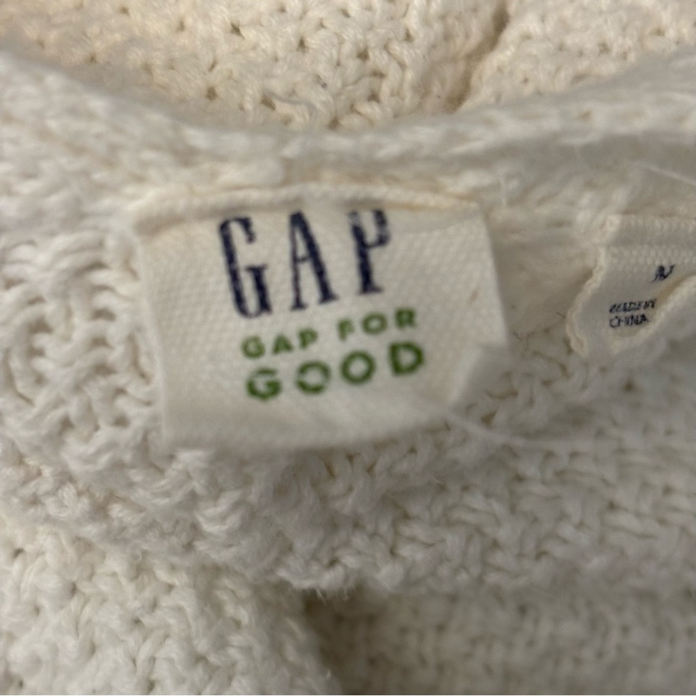 Gap for good women's white knit open cardigan sweater in size medium - Picture 6 of 9